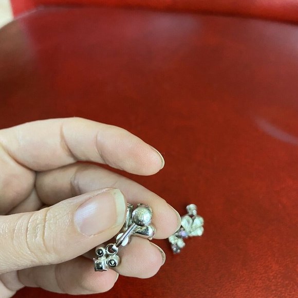 Vintage Harry Iskin Earrings - Purple Rhinestone with 1/20 12kt GF Screwback - Picture 4 of 5